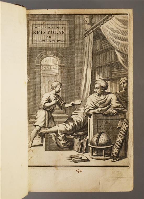 Cicero, Marcus Tullius - Epistolarum Libri XVI, 8vo, contemporary calf, 2 parts in 1, Amsterdam 1684